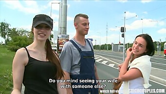 Czech Teen Gets A Blowjob And Anal In Public