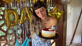 Amazing Latina Babe Gets Her Ass Filled With Milk On Her Birthday