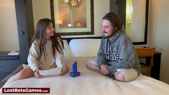 A Seductive Match Of Connect 4 With An Aroused Pair In High Definition